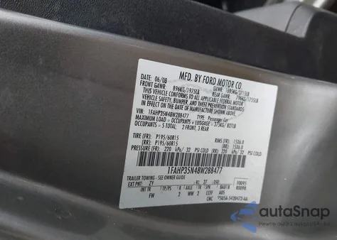 2008 Ford Focus Se/Ses from USA, damaged, VIN 1FAHP35N48W288477